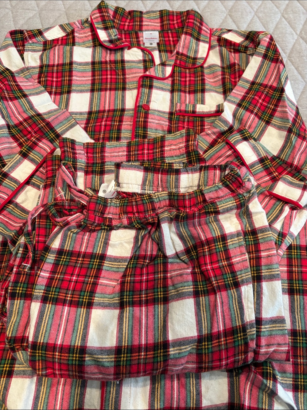 Hanna Andersson Red Plaid Kids Pajama Set